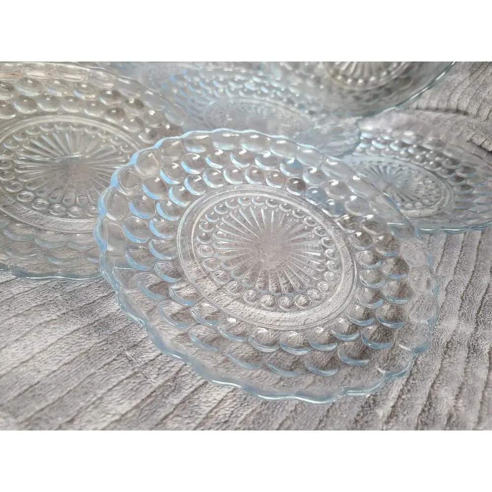 7 pc vintage Anchor Hocking bubble glass 6.5